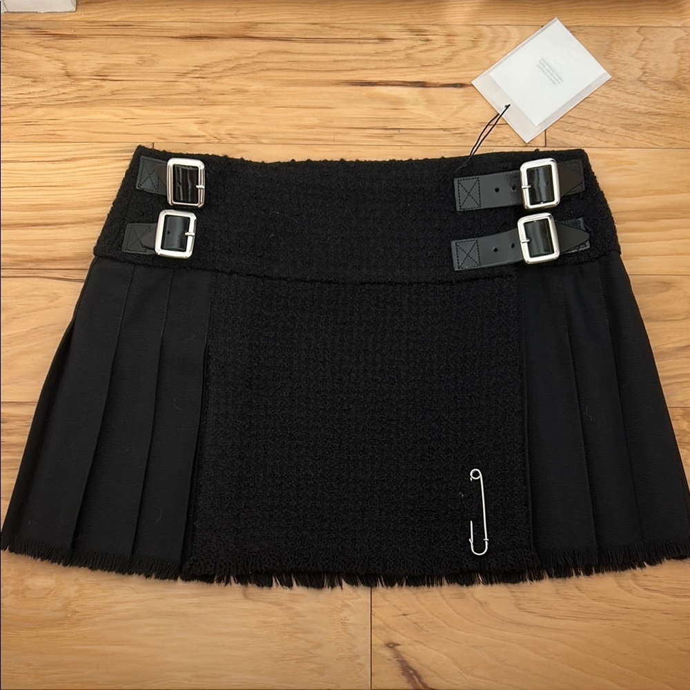 Le Kilt coco micro mini pleated skirt black